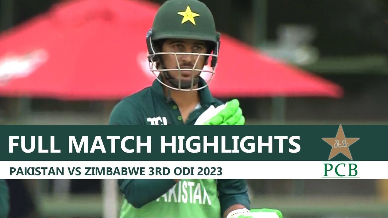 Pakistan Vs Zimbabwe 3RD ODI Full Highlights 2023 Pak Vs Zim Full